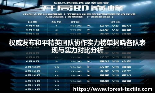 权威发布和平精英团队协作实力榜单揭晓各队表现与实力对比分析